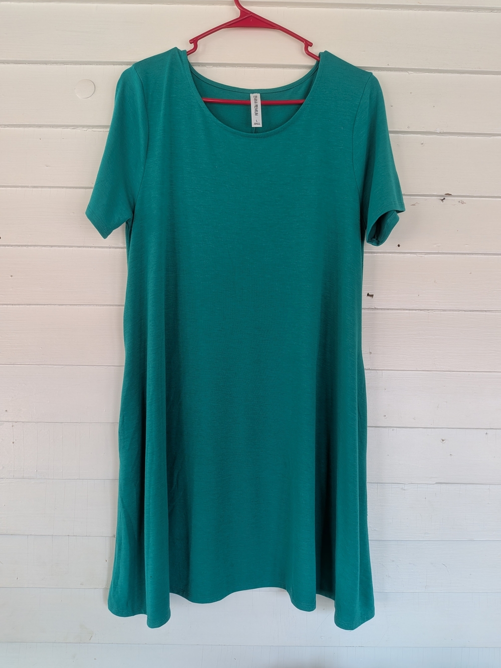 Zenana Outfitters Teal Swing Midi Dress